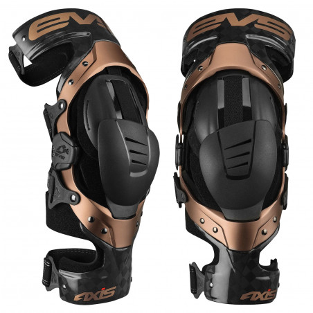 EVS KNEE BRACE AXIS-PRO BLACK-COPPER PAIRE